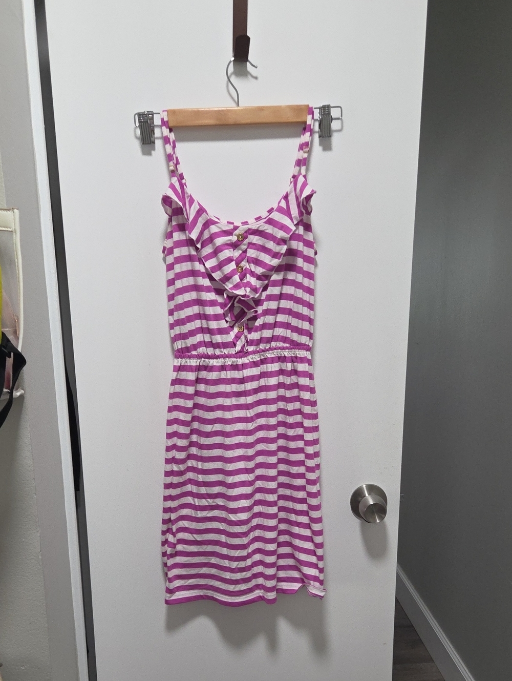 Lilly Pulitzer Purple And White Stripe Dress